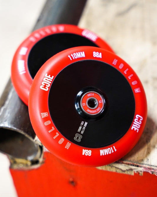 CORE HOLLOW STUNT SCOOTER WHEEL V2 110MM - RED/BLACK