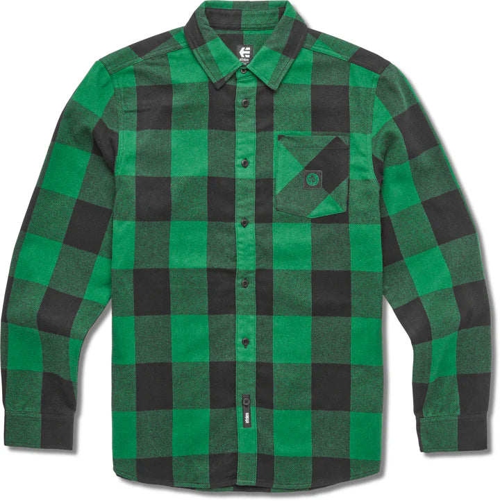 ETNIES X DIG LONGSLEEVE FLANNEL SHIRT GREEN/BLACK