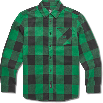 ETNIES X DIG LONGSLEEVE FLANNEL SHIRT GREEN/BLACK