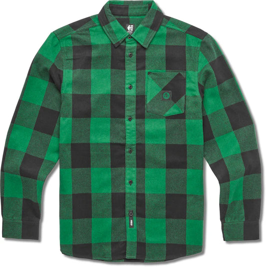 ETNIES X DIG LONGSLEEVE FLANNEL SHIRT GREEN/BLACK