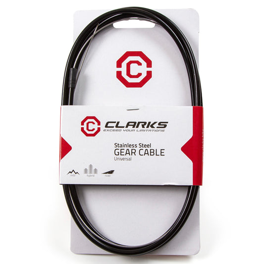 Clarks Universal SS Gear Cable W/SP4 Black Outer Casing