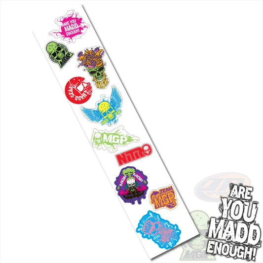 10 PACK STRIP MADD 2012 STICKER