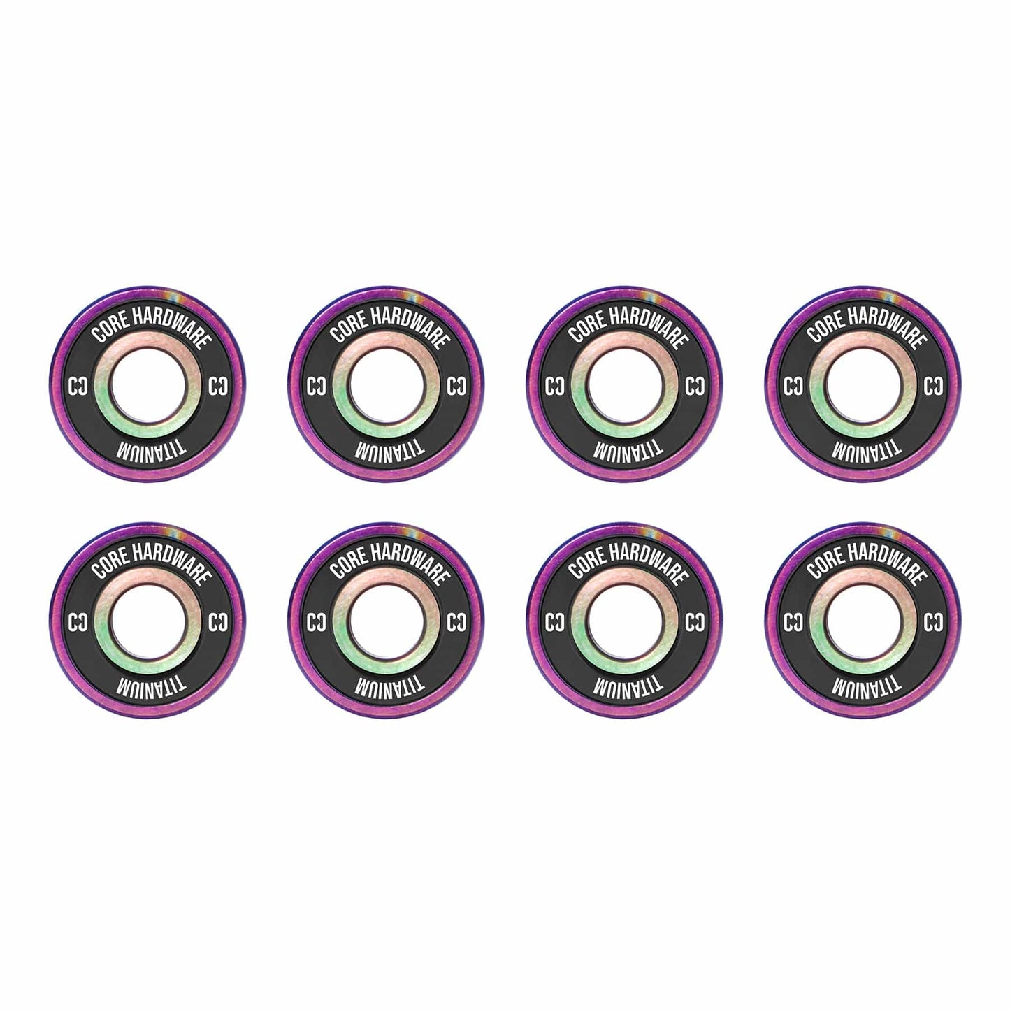 CORE HARDWARE TITANIUM SKATE BEARINGS - NEOCHROME (8PK)