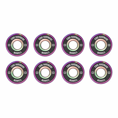 CORE HARDWARE TITANIUM SKATE BEARINGS - NEOCHROME (8PK)