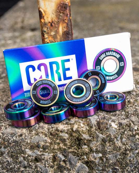 CORE HARDWARE TITANIUM SKATE BEARINGS - NEOCHROME (8PK)