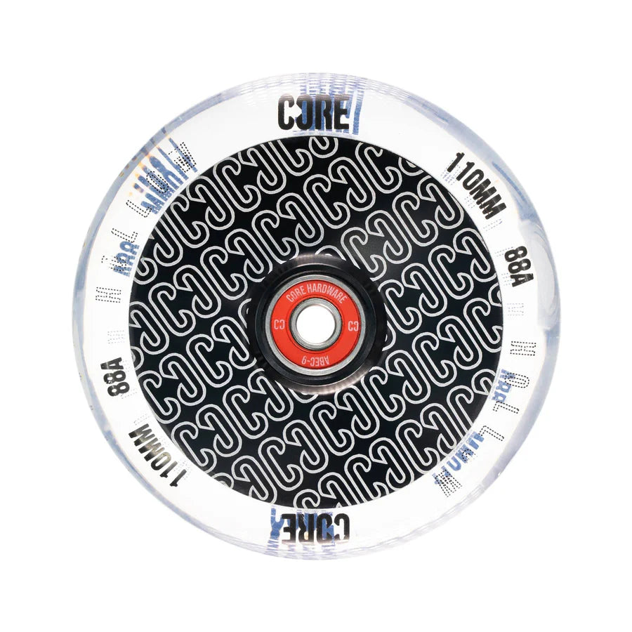CORE HOLLOW STUNT SCOOTER WHEEL REPEAT 110MM - CLEAR/BLACK