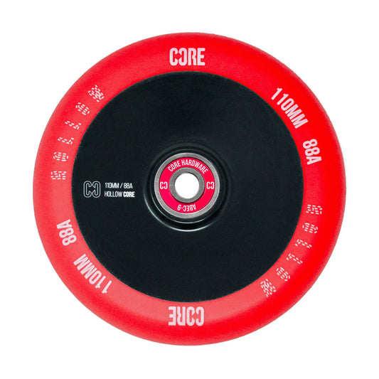 CORE HOLLOW STUNT SCOOTER WHEEL V2 110MM - RED/BLACK