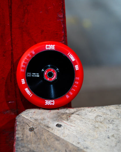 CORE HOLLOW STUNT SCOOTER WHEEL V2 110MM - RED/BLACK
