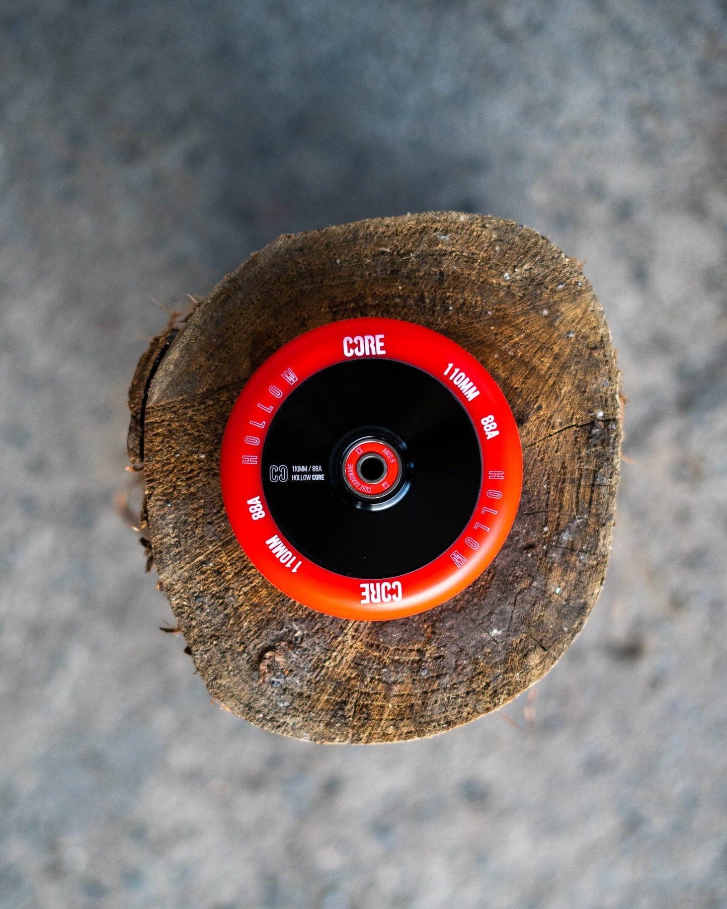CORE HOLLOW STUNT SCOOTER WHEEL V2 110MM - RED/BLACK