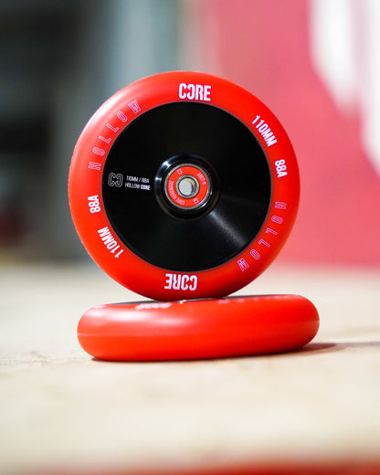 CORE HOLLOW STUNT SCOOTER WHEEL V2 110MM - RED/BLACK