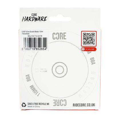 CORE HOLLOW STUNT SCOOTER WHEEL V2 110MM - RED/BLACK